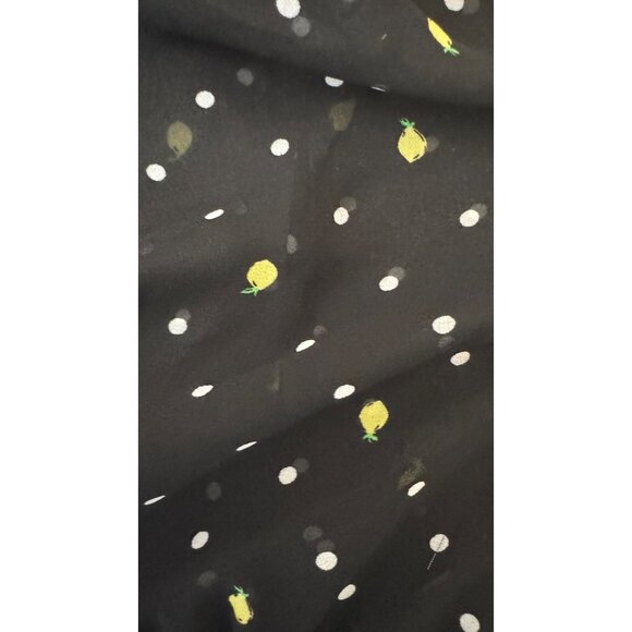 Torrid Size 5 Black Sheer Polka Dot & Yellow Floral Tunic Top Ruffles - Picture 14 of 15